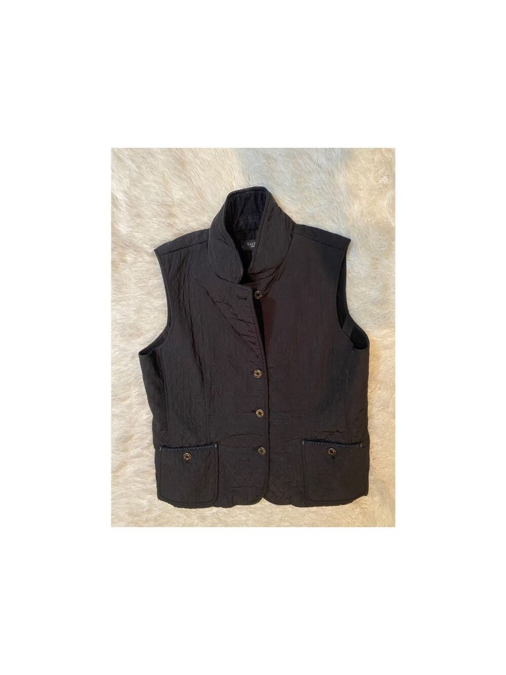 Talbot’s Black Quilted Vest - Size Large (EUC)